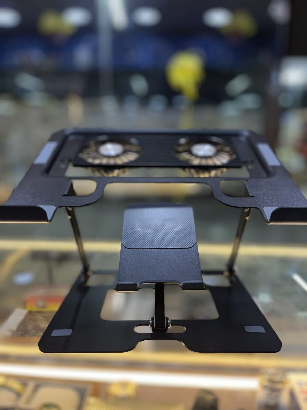 Dual-Fan Ergonomic Laptop Cooling Stand